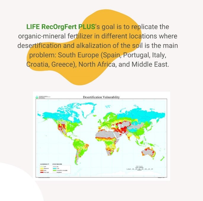 Località dove sarà testato il fertilizzante organico-minerale